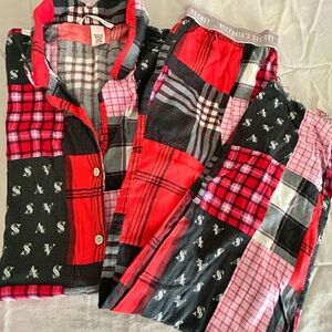 Victoria's Secret Red and Black Plaid Sleepwear